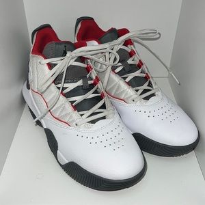 White Red Gray Nike Jordan’s size 7Y